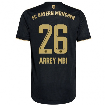 Damen Fußball Bright Arrey-Mbi #26 Schwarz Auswärtstrikot Trikot 2021/22 T-Shirt