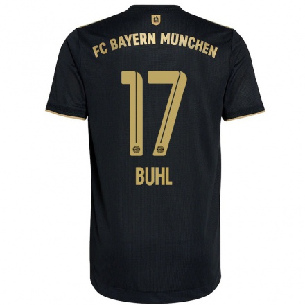 Damen Fußball Klara Buhl #17 Schwarz Auswärtstrikot Trikot 2021/22 T-Shirt