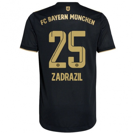 Damen Fußball Sarah Zadrazil #25 Schwarz Auswärtstrikot Trikot 2021/22 T-Shirt