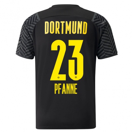 Damen Fußball Franz Pfanne #23 Grad Schwarz Auswärtstrikot Trikot 2021/22 T-Shirt