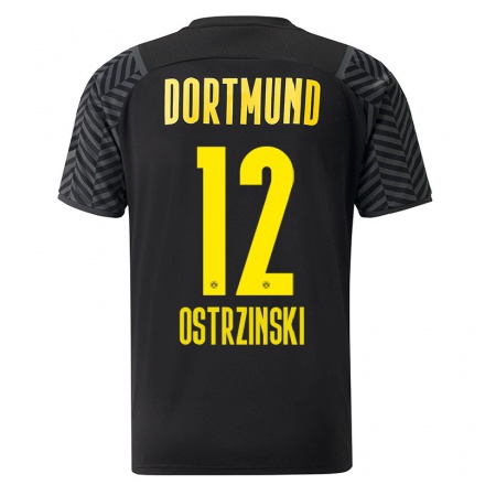 Damen Fußball Silas Ostrzinski #12 Grad Schwarz Auswärtstrikot Trikot 2021/22 T-shirt