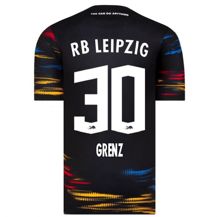Damen Fußball Natalie Grenz #30 Schwarz Gelb Auswärtstrikot Trikot 2021/22 T-Shirt