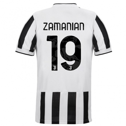 Damen Fußball Annahita Zamanian #19 Weiß Schwarz Heimtrikot Trikot 2021/22 T-Shirt