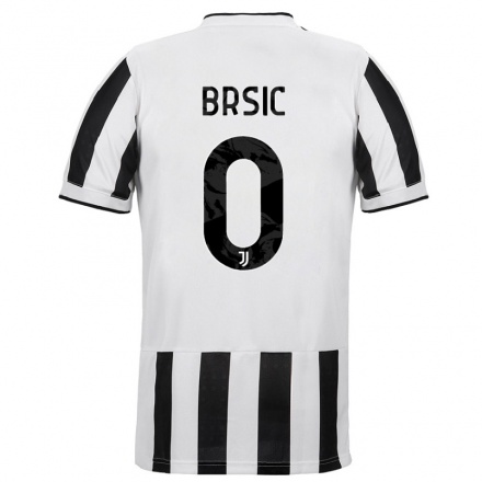 Damen Fußball Margherita Brsic #0 Weiß Schwarz Heimtrikot Trikot 2021/22 T-Shirt