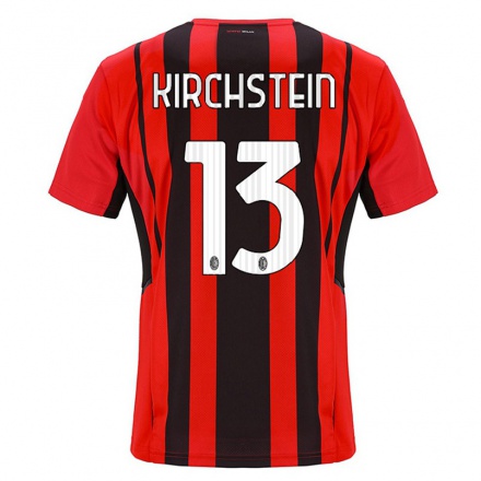 Damen Fußball Merle Kirchstein #13 Rot Schwarz Heimtrikot Trikot 2021/22 T-Shirt