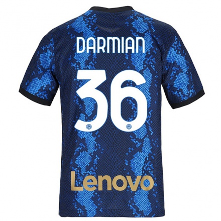 Damen Fußball Matteo Darmian #36 Dunkelblau Heimtrikot Trikot 2021/22 T-Shirt
