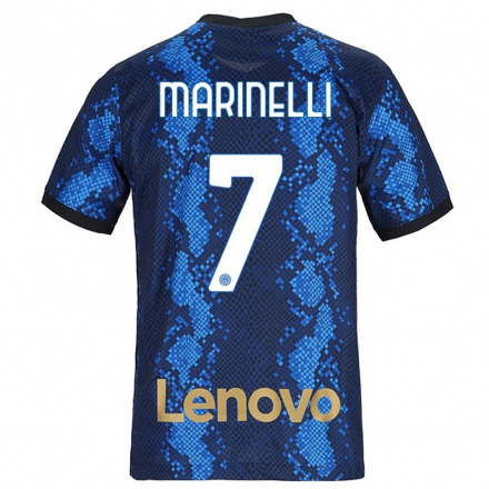 Damen Fußball Gloria Marinelli #7 Dunkelblau Heimtrikot Trikot 2021/22 T-Shirt