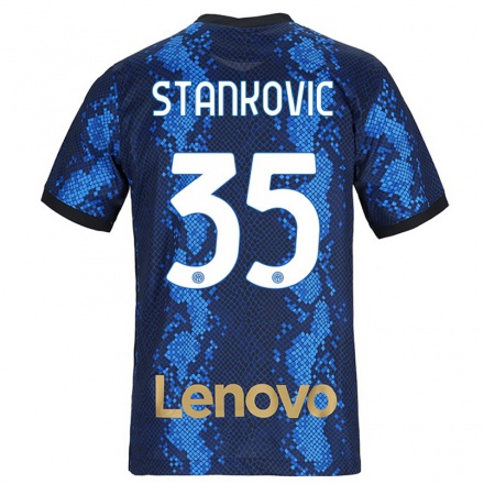 Damen Fußball Filip Stankovic #35 Dunkelblau Heimtrikot Trikot 2021/22 T-Shirt