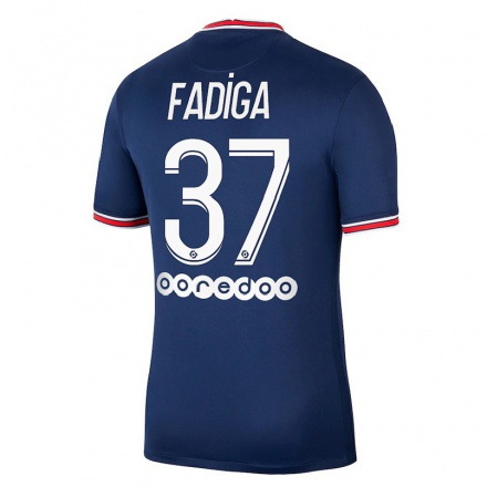 Damen Fußball Bandiougou Fadiga #37 Dunkelblau Heimtrikot Trikot 2021/22 T-Shirt