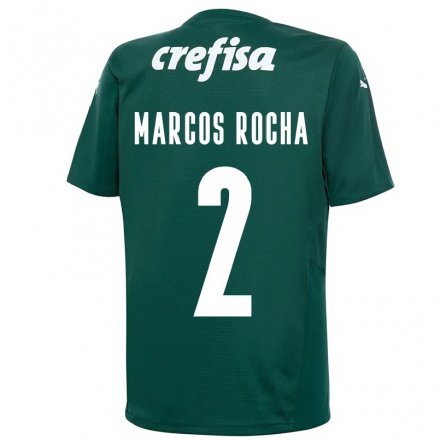 Damen Fußball Marcos Rocha #2 Dunkelgrün Heimtrikot Trikot 2021/22 T-Shirt