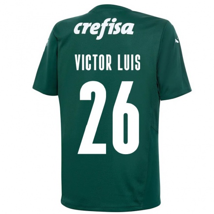 Damen Fußball Victor Luis #26 Dunkelgrün Heimtrikot Trikot 2021/22 T-Shirt