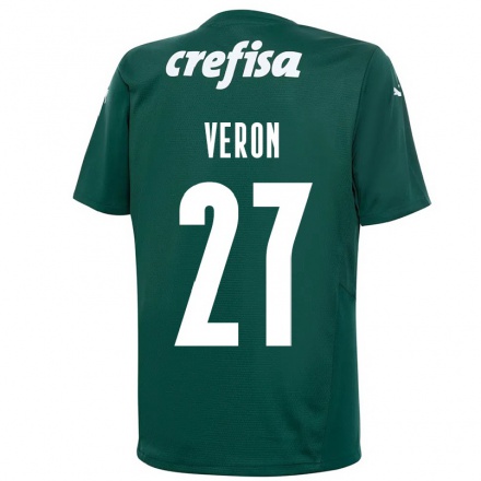 Damen Fußball Gabriel Veron #27 Dunkelgrün Heimtrikot Trikot 2021/22 T-Shirt