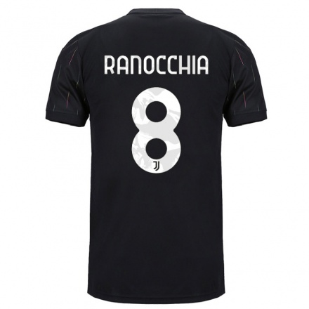 Damen Fußball Filippo Ranocchia #8 Schwarz Auswärtstrikot Trikot 2021/22 T-Shirt