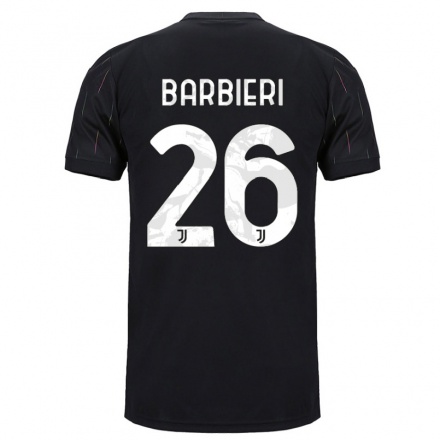 Damen Fußball Tommaso Barbieri #26 Schwarz Auswärtstrikot Trikot 2021/22 T-Shirt