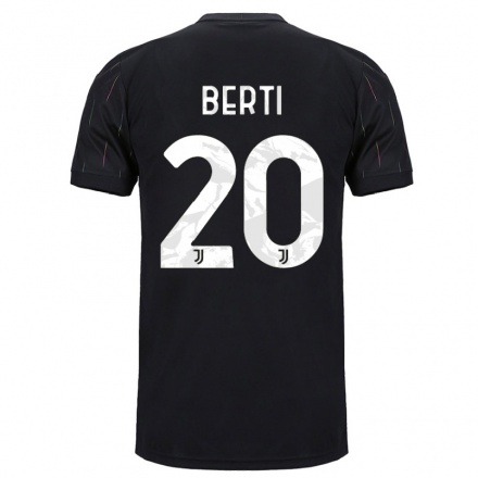 Damen Fußball Alice Berti #20 Schwarz Auswärtstrikot Trikot 2021/22 T-Shirt