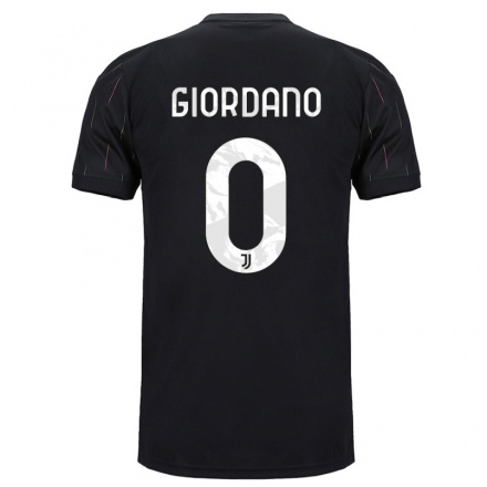 Damen Fußball Michela Giordano #0 Schwarz Auswärtstrikot Trikot 2021/22 T-Shirt
