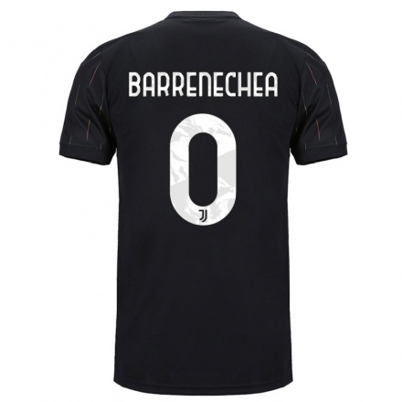 Damen Fußball Enzo Barrenechea #0 Schwarz Auswärtstrikot Trikot 2021/22 T-Shirt