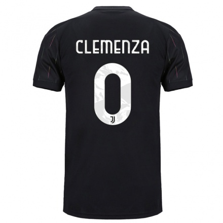 Damen Fußball Luca Clemenza #0 Schwarz Auswärtstrikot Trikot 2021/22 T-Shirt