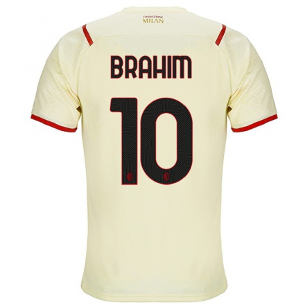 Damen Fußball Brahim Diaz #10 Sekt Auswärtstrikot Trikot 2021/22 T-Shirt