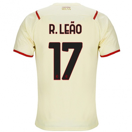 Damen Fußball Rafael Leao #17 Sekt Auswärtstrikot Trikot 2021/22 T-Shirt