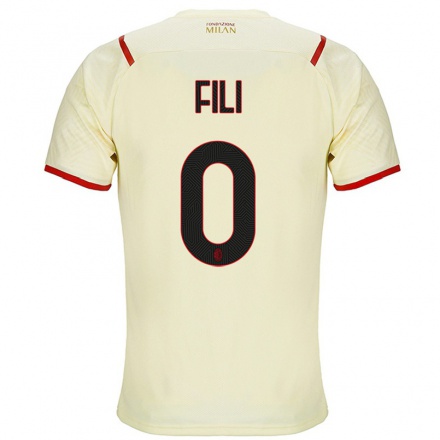 Damen Fußball Giuseppe Filì #0 Sekt Auswärtstrikot Trikot 2021/22 T-Shirt