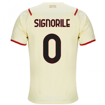 Damen Fußball Sabino Signorile #0 Sekt Auswärtstrikot Trikot 2021/22 T-Shirt