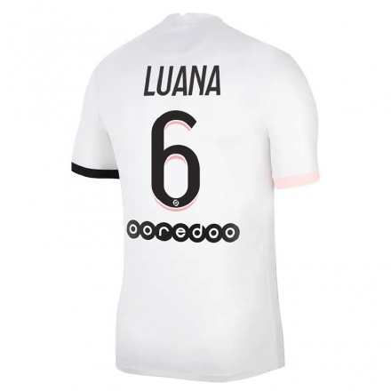 Damen Fußball Luana #6 Weiß Rosa Auswärtstrikot Trikot 2021/22 T-Shirt