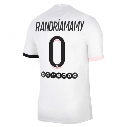 Damen Fußball Mathyas Randriamamy #0 Weiß Rosa Auswärtstrikot Trikot 2021/22 T-Shirt
