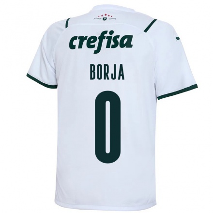 Damen Fußball Miguel Borja #0 Weiß Auswärtstrikot Trikot 2021/22 T-Shirt