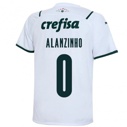 Damen Fußball Alanzinho #0 Weiß Auswärtstrikot Trikot 2021/22 T-Shirt
