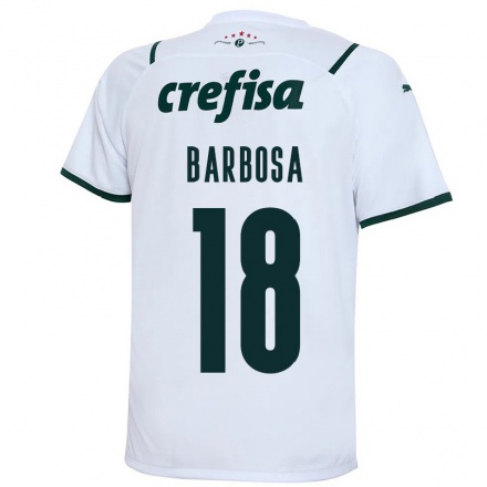 Damen Fußball Danilo Barbosa #18 Weiß Auswärtstrikot Trikot 2021/22 T-Shirt