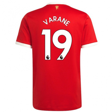 Damen Fußball Raphael Varane #19 Rot Heimtrikot Trikot 2021/22 T-Shirt