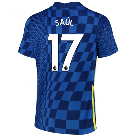Damen Fußball Saul Níguez #17 Dunkelblau Heimtrikot Trikot 2021/22 T-Shirt