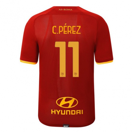 Damen Fußball Carles Perez #11 Rot Heimtrikot Trikot 2021/22 T-Shirt