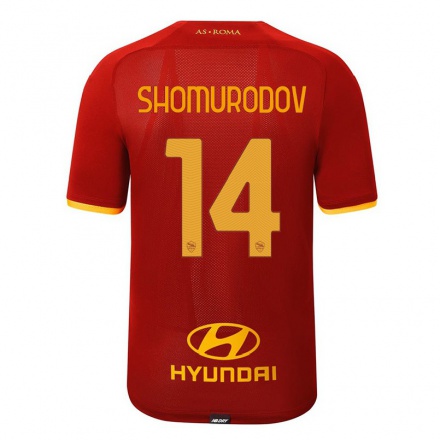 Damen Fußball Eldor Shomurodov #14 Rot Heimtrikot Trikot 2021/22 T-Shirt