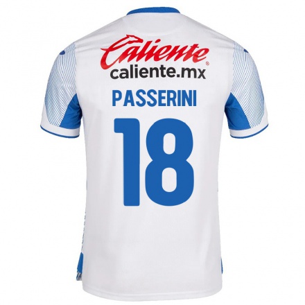Damen Fußball Lucas Passerini #18 Weiß Auswärtstrikot Trikot 2021/22 T-shirt