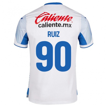 Damen Fußball Marco Ruiz #90 Weiß Auswärtstrikot Trikot 2021/22 T-Shirt