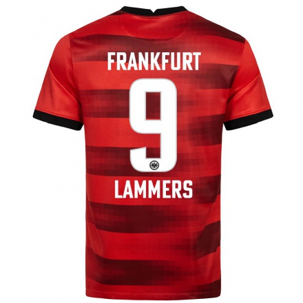 Damen Fußball Sam Lammers #9 Rot Schwarz Auswärtstrikot Trikot 2021/22 T-Shirt