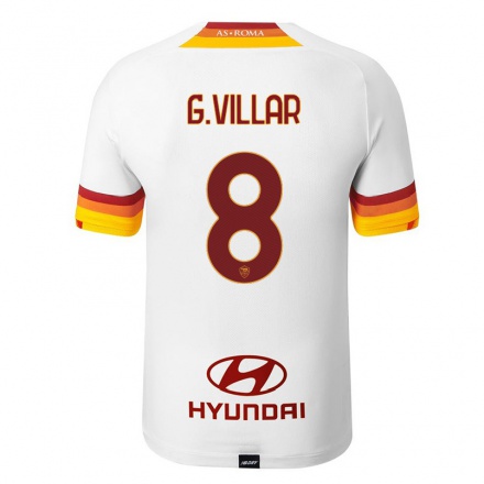 Damen Fußball Gonzalo Villar #8 Weiß Auswärtstrikot Trikot 2021/22 T-Shirt