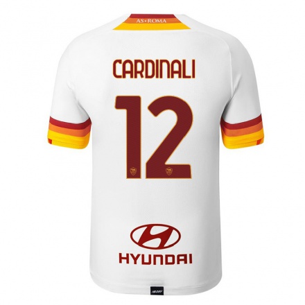 Damen Fußball Matteo Cardinali #12 Weiß Auswärtstrikot Trikot 2021/22 T-Shirt