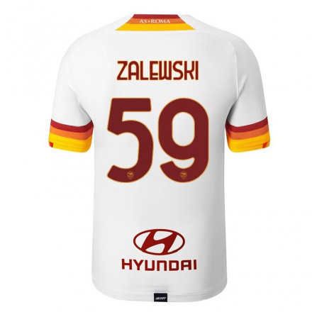 Damen Fußball Nicola Zalewski #59 Weiß Auswärtstrikot Trikot 2021/22 T-Shirt