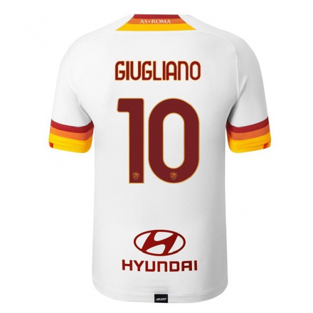 Damen Fußball Manuela Giugliano #10 Weiß Auswärtstrikot Trikot 2021/22 T-Shirt