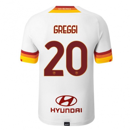 Damen Fußball Giada Greggi #20 Weiß Auswärtstrikot Trikot 2021/22 T-Shirt
