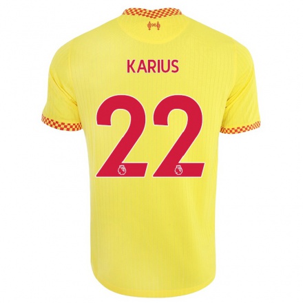 Damen Fußball Loris Karius #22 Gelb Ausweichtrikot Trikot 2021/22 T-Shirt