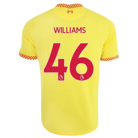 Damen Fußball Rhys Williams #46 Gelb Ausweichtrikot Trikot 2021/22 T-Shirt
