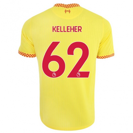 Damen Fußball Caoimhin Kelleher #62 Gelb Ausweichtrikot Trikot 2021/22 T-Shirt