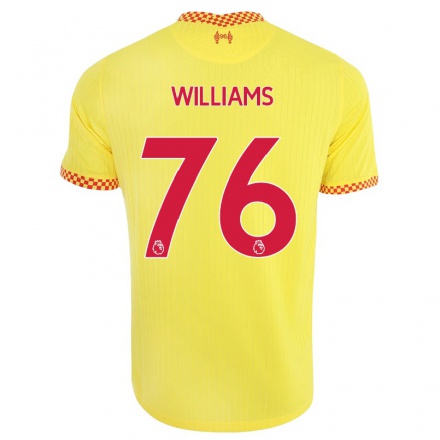 Damen Fußball Neco Williams #76 Gelb Ausweichtrikot Trikot 2021/22 T-Shirt