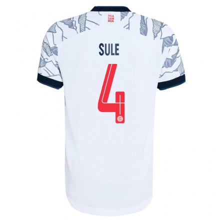 Damen Fußball Niklas Sule #4 Grau Weiß Ausweichtrikot Trikot 2021/22 T-Shirt