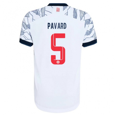 Damen Fußball Benjamin Pavard #5 Grau Weiß Ausweichtrikot Trikot 2021/22 T-Shirt