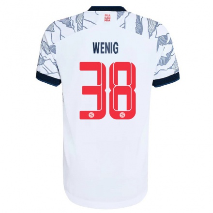 Damen Fußball Marcel Wenig #38 Grau Weiß Ausweichtrikot Trikot 2021/22 T-Shirt